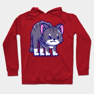 Cute Cat Angry Cartoon Hoodie